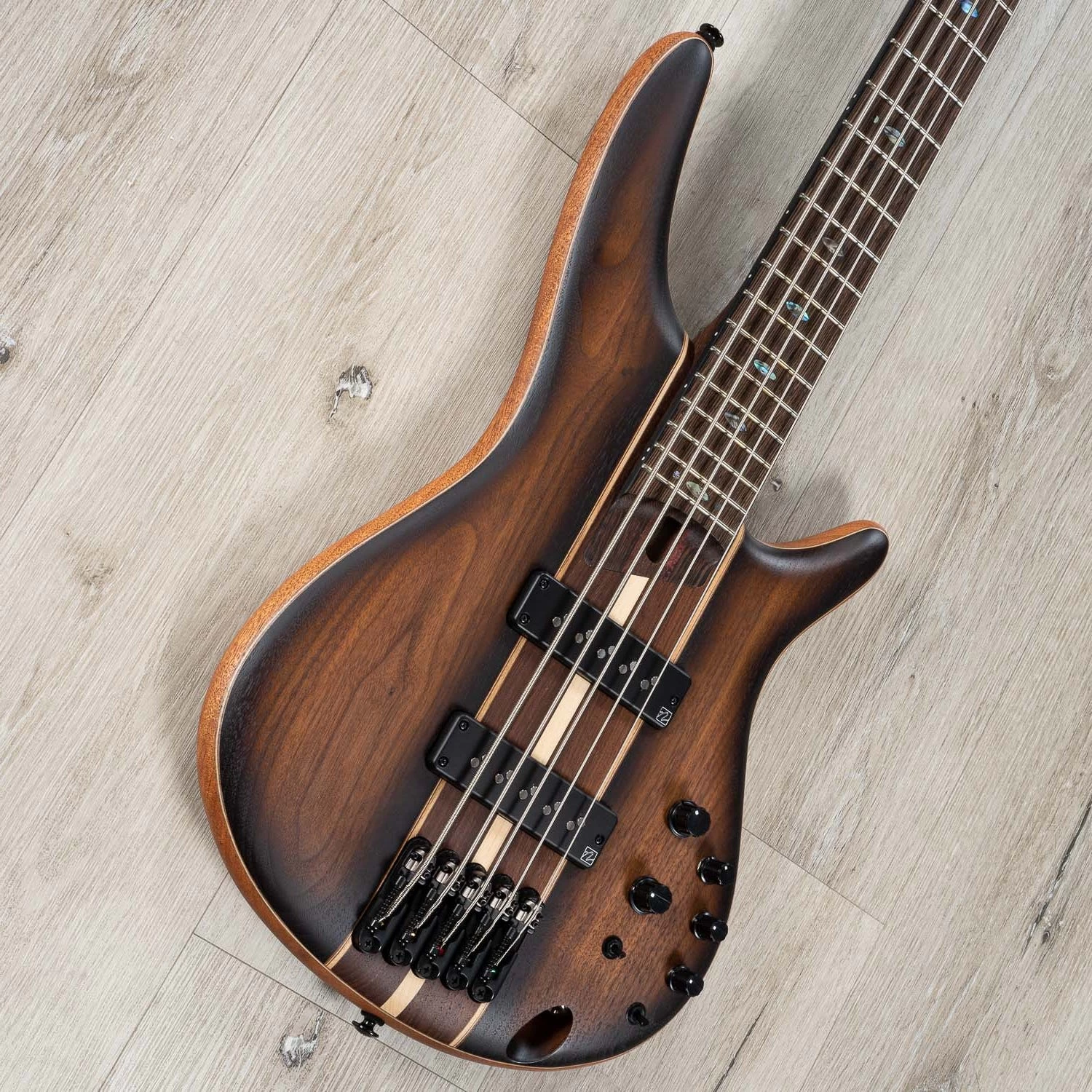 Ibanez SR1355B SR Premium 5-String Bass, Panga Panga Fretboard, Dual Mocha Burst Flat 4 Ibanez SR1355B SR Premium 5-String Bass, Panga Panga Fretboard, Dual Mocha Burst Flat - Image 2