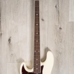 Fender American Vintage II 1966 Left-Hand Jazz Bass, Rosewood Fretboard, Olympic White -Musical Instrument Store 20230706 dsc01411
