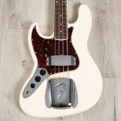 Fender American Vintage II 1966 Left-Hand Jazz Bass, Rosewood Fretboard, Olympic White -Musical Instrument Store 20230706 dsc01424