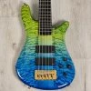 Spector USA NS-5XL 5-String Bass, Ebony Fretboard, Quilted Maple Top, Custom Green To Blue Fade -Musical Instrument Store 20230907 dsc06766