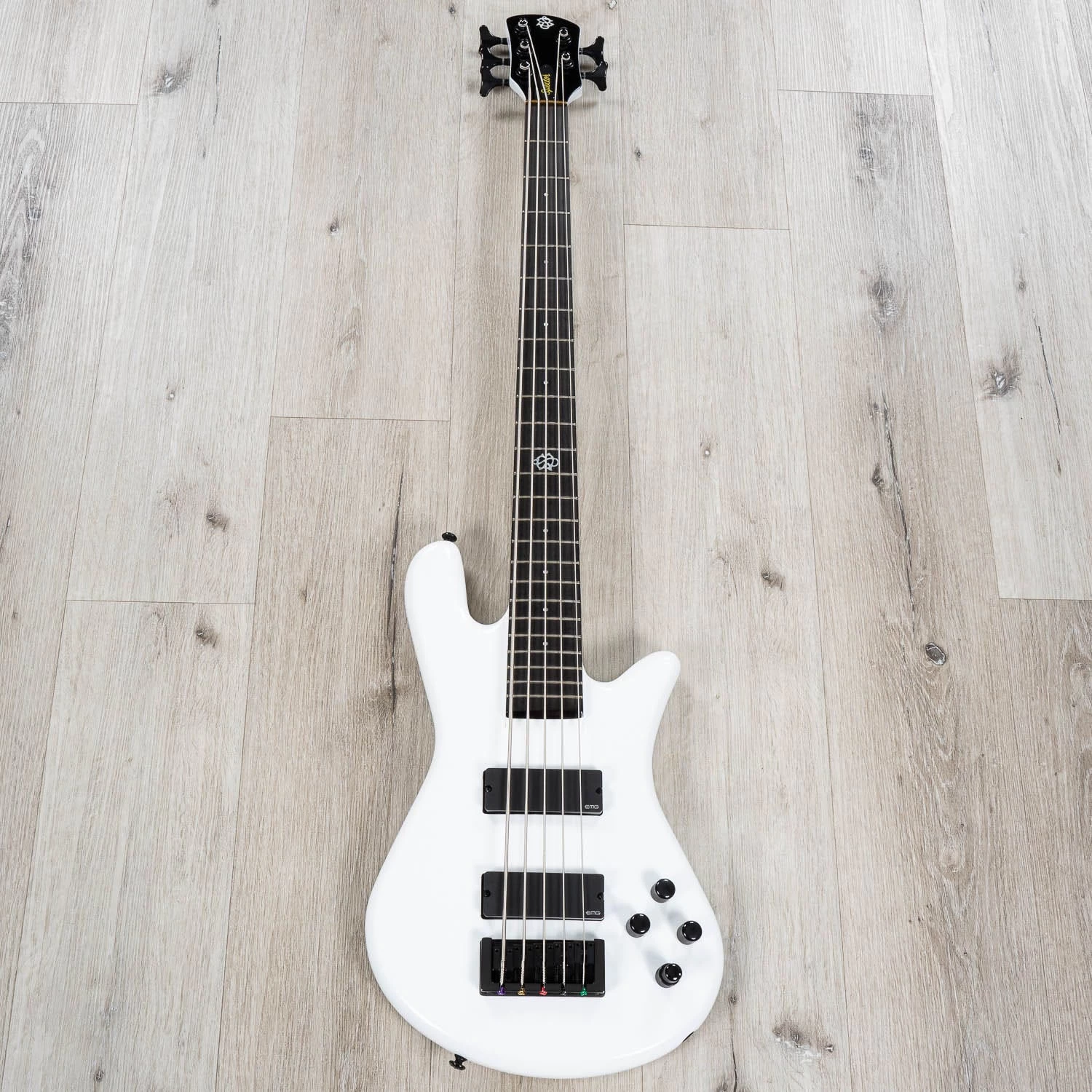 Spector NS Ethos 5 HP 5-String Bass, Ebony Fretboard, EMG 40DC, White Sparkle Gloss (B-STOCK) 5 Spector NS Ethos 5 HP 5-String Bass, Ebony Fretboard, EMG 40DC, White Sparkle Gloss (B-STOCK) - Image 3