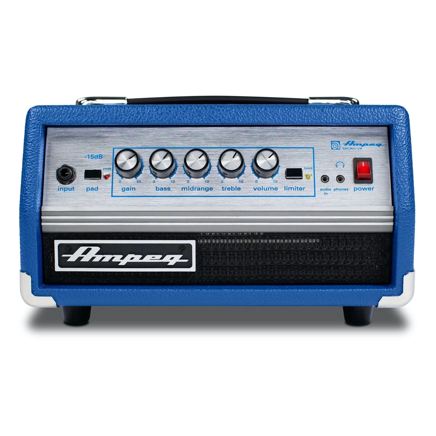 Ampeg Micro-VR 200-Watt Bass Amp Head, Limited-Edition Blue 3 Ampeg Micro-VR 200-Watt Bass Amp Head, Limited-Edition Blue