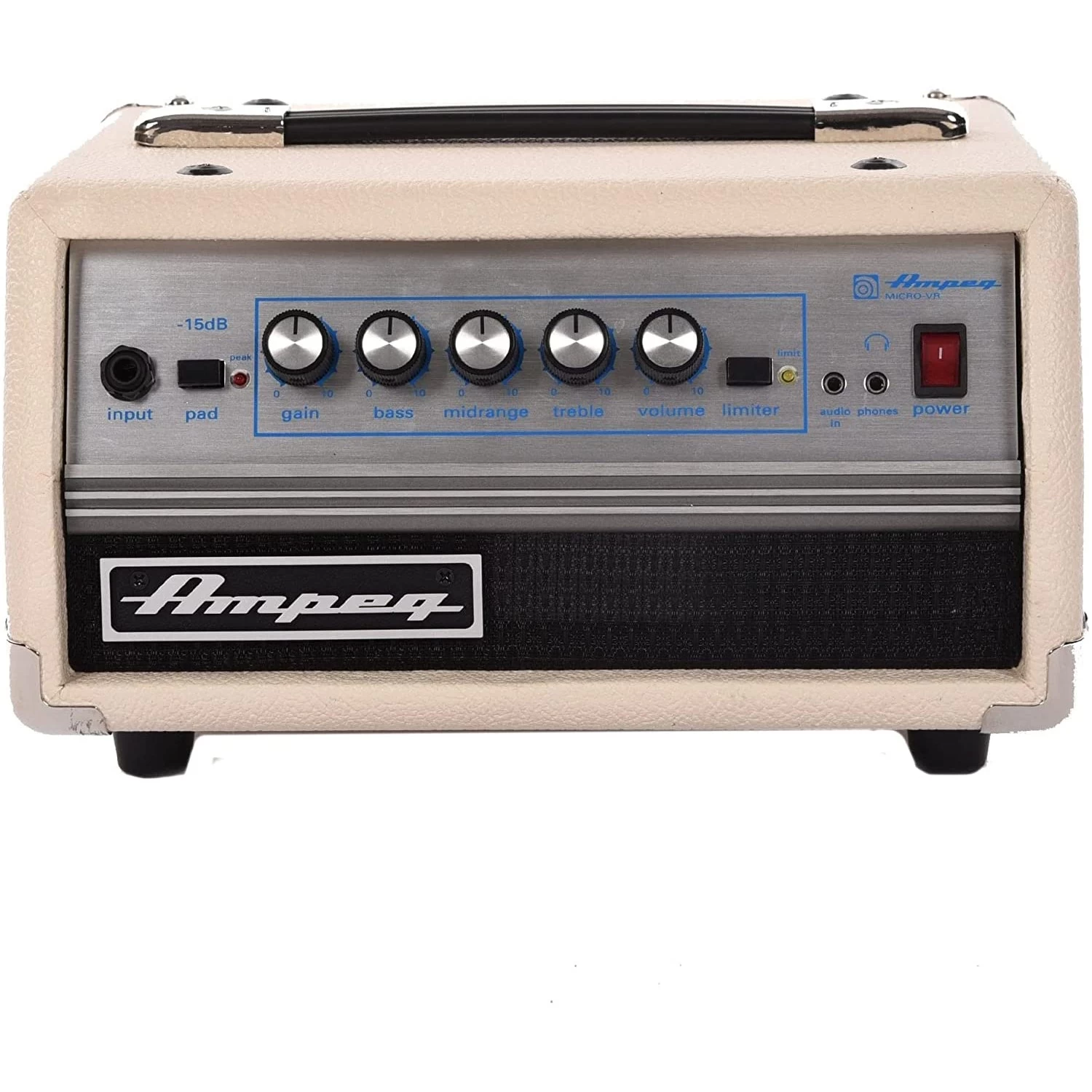 Ampeg Micro-VR 200-Watt Bass Amp Head, Limited Edition White 3 Ampeg Micro-VR 200-Watt Bass Amp Head, Limited Edition White