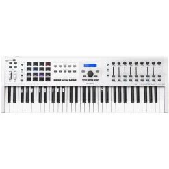 Arturia KeyLab 61 MKII Deluxe MIDI Controller Keyboard, 61 Key, White