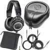Audio-technica Audio Technica M50X Black Monitor DJ Studio Headphones & Slappa HP07 Hard Case -Musical Instrument Store athm50x hp07