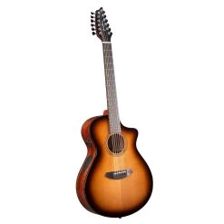 Breedlove Solo Pro Concert CE 12-String Acoustic Electric Guitar, Western Red Cedar Top, Edgeburst -Musical Instrument Store blv slcn44xcercam 2