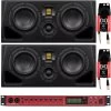 Adam A77H Dual-7-Inch Active Studio Monitor Speaker Pair W/ Focusrite Clarett+ 8Pre & Cables -Musical Instrument Store bu adam a77h 3