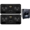 ADAM Audio S3H Dual 7-Inch 3-Way Powered Midfield Studio Monitor Speaker Pair W/ SUB15 Subwoofer -Musical Instrument Store bu adam s3h sub15