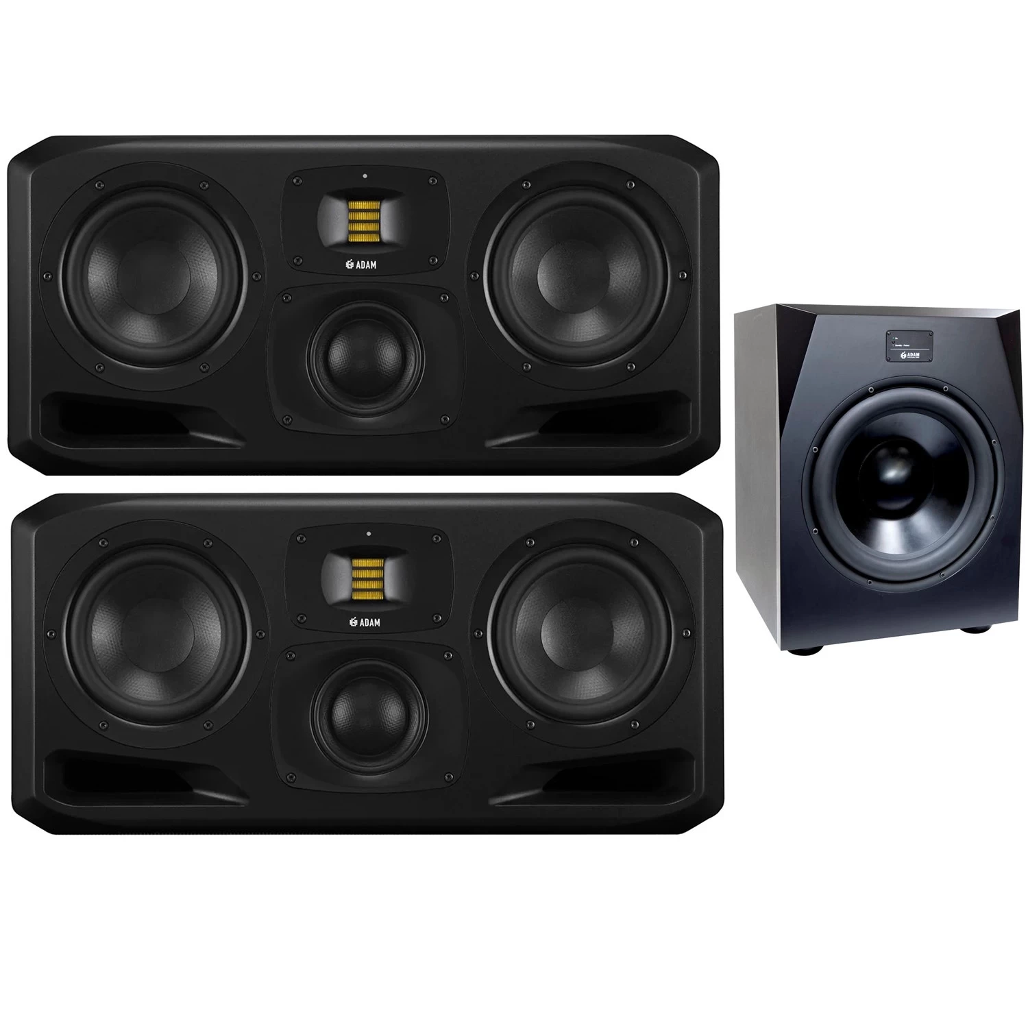 ADAM Audio S3H Dual 7-Inch 3-Way Powered Midfield Studio Monitor Speaker Pair W/ SUB15 Subwoofer 3 ADAM Audio S3H Dual 7-Inch 3-Way Powered Midfield Studio Monitor Speaker Pair W/ SUB15 Subwoofer