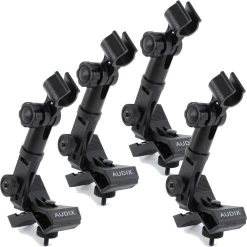 (4-Pack) Audix D-FLEX Dual Pivot Drum Rim Mounted Clips