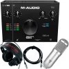 M-Audio Air 192-4 Home Recording Bundle W/ Mic + Headphones + Cable -Musical Instrument Store bu air192 4 mxl jc