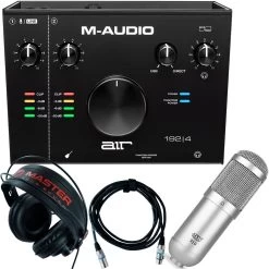 M-Audio Air 192-4 Home Recording Bundle W/ Mic + Headphones + Cable