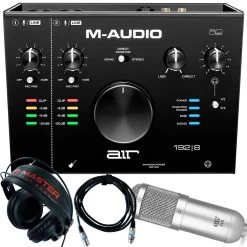 M-Audio Air 192-8 Home Recording Bundle W/ Mic + Headphones + Cable