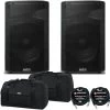 Alto TX315 700-Watt 15-Inch 2-Way Powered PA System Loudspeakers (Pair) W/ Speaker Bags & Cables -Musical Instrument Store bu alto tx315 2pk 2gpa15 2mc10 1