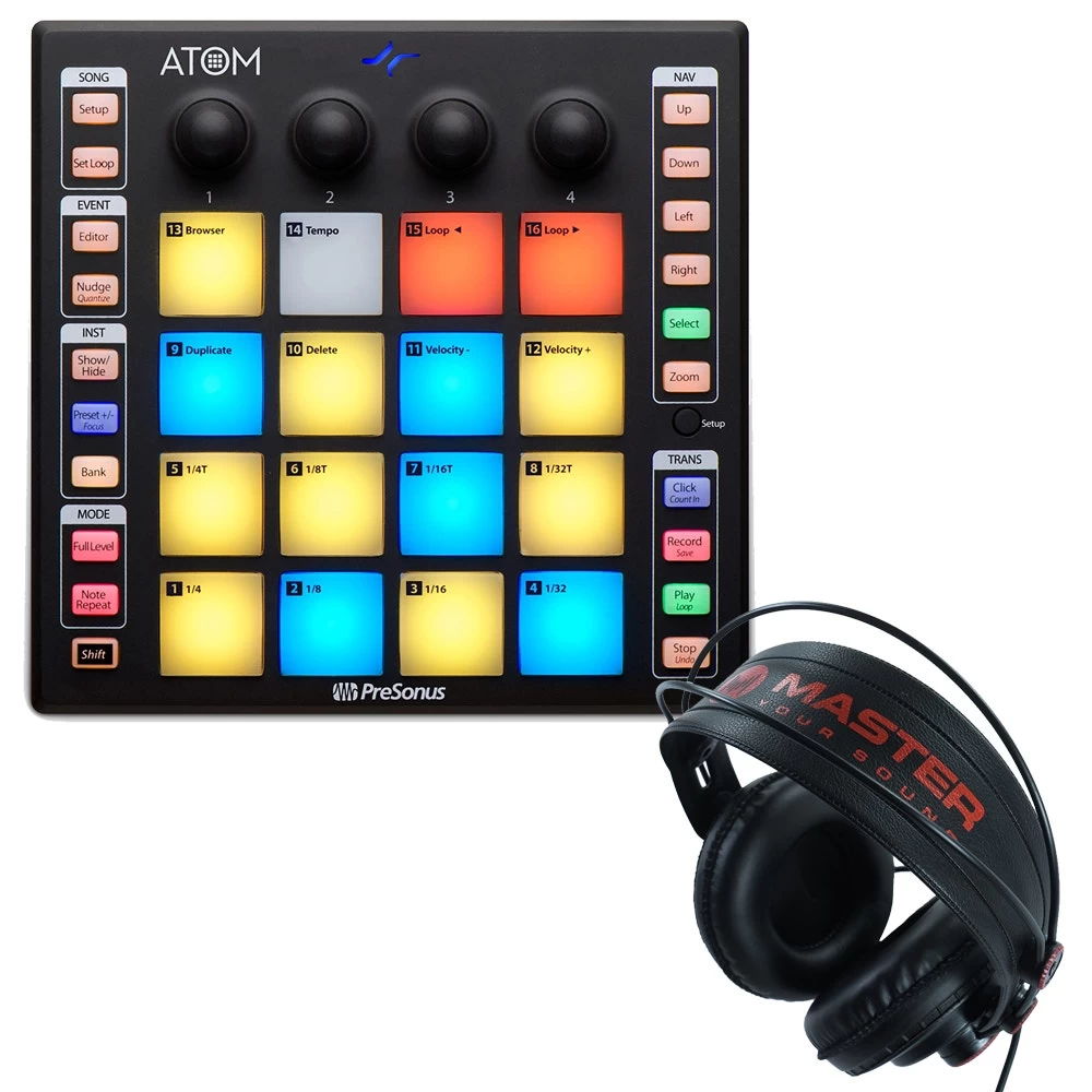 Presonus Atom Pad Controller & Master PRO10 Studio Headphones 3 Presonus Atom Pad Controller & Master PRO10 Studio Headphones