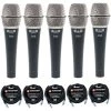 5-Pack CAD Audio D90 Supercardioid Dynamic Handheld Microphones W/ Cables -Musical Instrument Store bu cada d90 kit 4