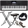 Casio CT-X700 Portable Keyboard Bundle With Stand, Bench, Sustain Pedal, Power Adapter, Polishing Cloth -Musical Instrument Store bu casio ct x700 bundle