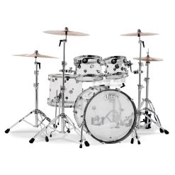 DW Drum Workshop DDAC2214CL Design Series 4-Piece Drum Kit Shell Pack, Clear Acrylic