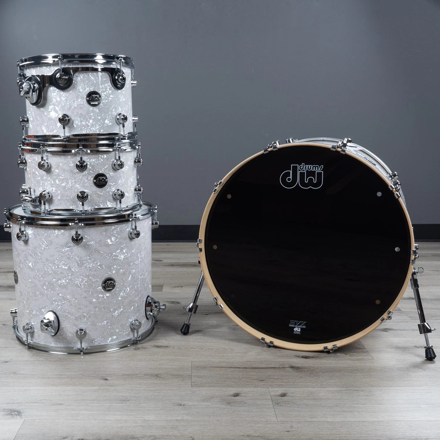 DW Drum Workshop Performance Series 4-Piece Shell Pack Drum Kit, White Marine 3 DW Drum Workshop Performance Series 4-Piece Shell Pack Drum Kit, White Marine