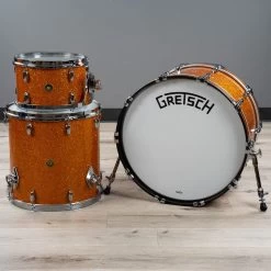 Gretsch USA Broadkaster Series 3-Piece Drum Kit Shell Pack, Gold Glass