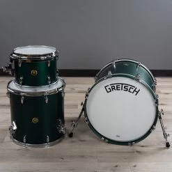Gretsch Drums USA Broadkaster Series 3-Piece Drum Kit Shell Pack, Satin Cadillac Green