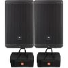 Pair Of JBL EON715 15-Inch 1300-Watt Powered PA Speaker W/ Tote Bags -Musical Instrument Store bu jbl eon715 bag pair