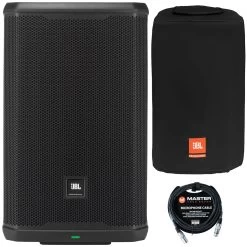 JBL PRX912 2000-Watt 12-Inch Powered PA Speaker W/ Slip-On Cover & Cable