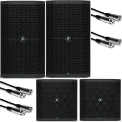 Mackie Thump212XT 12-Inch 1400-Watt Enhanced Powered Speaker Pair W/ 15" Subwoofers & Cables