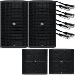 Mackie Thump215XT 15-Inch 1400-Watt Enhanced Powered Speaker Pair W/ 15" Subwoofers & Cables