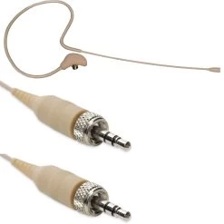 OSP HS-09 Tan Headset Microphone With Replacement Cables For Sennheiser Earset Mics (3.5 Mm Plug)