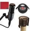 Audio-technica Audio Technica AT-2020 Microphone With Popguard, 10' XLR Cable, Dust Cloth Bundle -Musical Instrument Store bu pg200 phm10 at2020 1 1