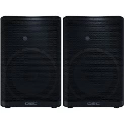 QSC CP12 Compact Active Powered Loudspeaker, 2-Way, 1000w, 12'' (Pair)