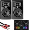 Reloop Buddy DJ Controller W/ JBL 305P MKII Powered 5" Two-Way Studio Monitors (Pair) & Cable -Musical Instrument Store bu rlp buddy 2jbl 305p mkii cpr202