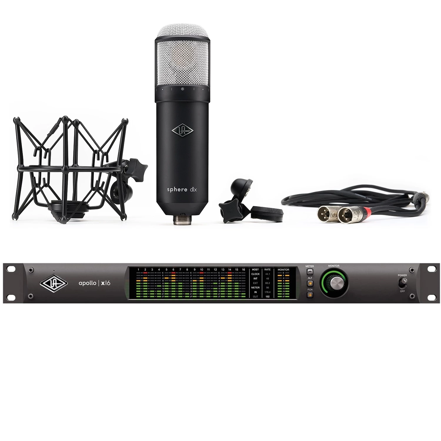 Universal Audio Apollo X16 Heritage Edition Audio Interface W/ UA Sphere DLX Microphone System 3 Universal Audio Apollo X16 Heritage Edition Audio Interface W/ UA Sphere DLX Microphone System