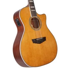 D'Angelico Guitars Premier Fulton 12-String Acoustic Electric Guitar, Ovangkol Fretboard, Vintage Natural -Musical Instrument Store dan dapg212vnataps 4