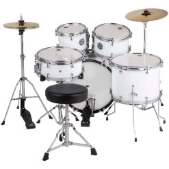 Ddrum D1 Junior 5-Piece Drum Set W/ Hardware And Cymbals, Gloss White -Musical Instrument Store ddrum d1 516 wht 3