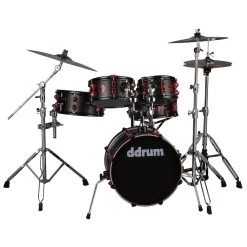 Ddrum Hybrid CK 5-Piece Compact Acoustic Drum Kit Set, Built-In Triggers
