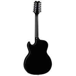 Dean EX12 CBK Exhibition 12-String Acoustic Electric Guitar, Classic Black -Musical Instrument Store dean ex12 cbk 3