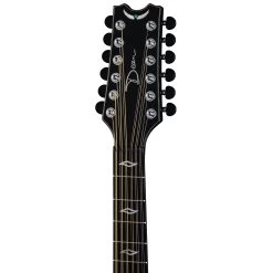 Dean EX12 CBK Exhibition 12-String Acoustic Electric Guitar, Classic Black -Musical Instrument Store dean ex12 cbk 6