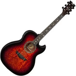 Dean EXQA TGE Exhibition Quilt Ash Acoustic-Electric Guitar W/ Aphex