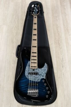 Mayones Jabba Classic 5 Bass Guitar, 5-String, Blue Burst, Flame Maple Top, Maple Fretboard, Aguilar Pickups -Musical Instrument Store dsc00465