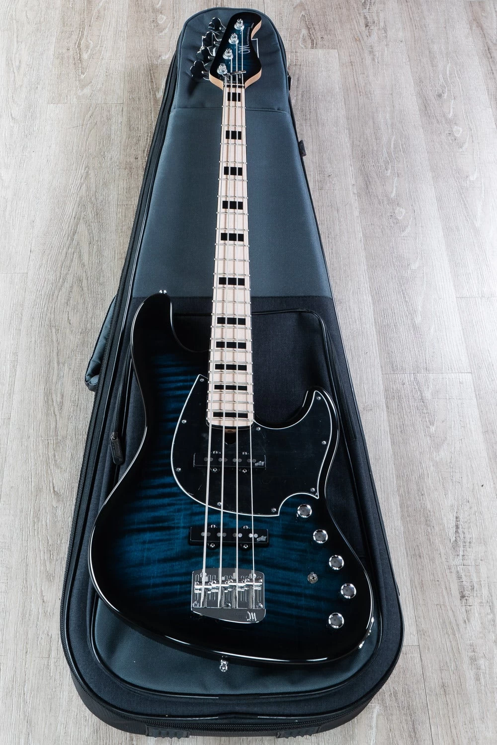Mayones Jabba Classic 4 Bass Guitar, Blue Burst, Flame Maple, Maple Board, Aguilar 12 Mayones Jabba Classic 4 Bass Guitar, Blue Burst, Flame Maple, Maple Board, Aguilar - Image 10