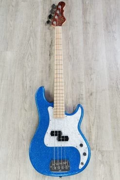 G&L USA LB-100 Red White And Blue Bass, Blue Flake Body With Red Flake Headstock, Maple Fretboard 16 G&L USA LB-100 Red White And Blue Bass, Blue Flake Body With Red Flake Headstock, Maple Fretboard -Musical Instrument Store dsc05602