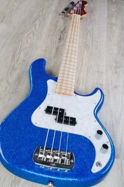 G&L USA LB-100 Red White And Blue Bass, Blue Flake Body With Red Flake Headstock, Maple Fretboard 13 G&L USA LB-100 Red White And Blue Bass, Blue Flake Body With Red Flake Headstock, Maple Fretboard -Musical Instrument Store dsc05604