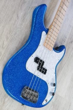 G&L USA LB-100 Red White And Blue Bass, Blue Flake Body With Red Flake Headstock, Maple Fretboard 14 G&L USA LB-100 Red White And Blue Bass, Blue Flake Body With Red Flake Headstock, Maple Fretboard -Musical Instrument Store dsc05605