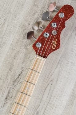 G&L USA LB-100 Red White And Blue Bass, Blue Flake Body With Red Flake Headstock, Maple Fretboard 18 G&L USA LB-100 Red White And Blue Bass, Blue Flake Body With Red Flake Headstock, Maple Fretboard -Musical Instrument Store dsc05606