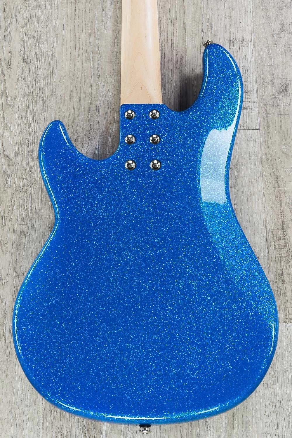 G&L USA LB-100 Red White And Blue Bass, Blue Flake Body With Red Flake Headstock, Maple Fretboard 6 G&L USA LB-100 Red White And Blue Bass, Blue Flake Body With Red Flake Headstock, Maple Fretboard - Image 4