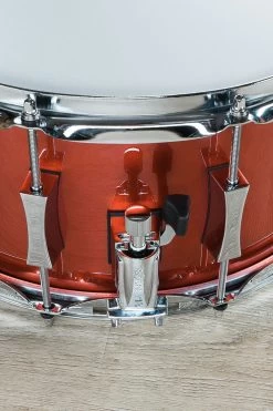 Pork Pie Percussion Little Squealer Snare Drum, High Gloss Firethorn Red - 6.5 X 14" -Musical Instrument Store dsc06778