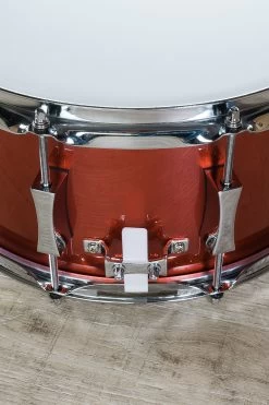Pork Pie Percussion Little Squealer Snare Drum, High Gloss Firethorn Red - 6.5 X 14" -Musical Instrument Store dsc06779 1