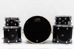 DW Performance Series 5-Piece Drum Set Kit, 18x24'' Kick, Hand-Sprayed Ebony Stain -Musical Instrument Store dsc07398